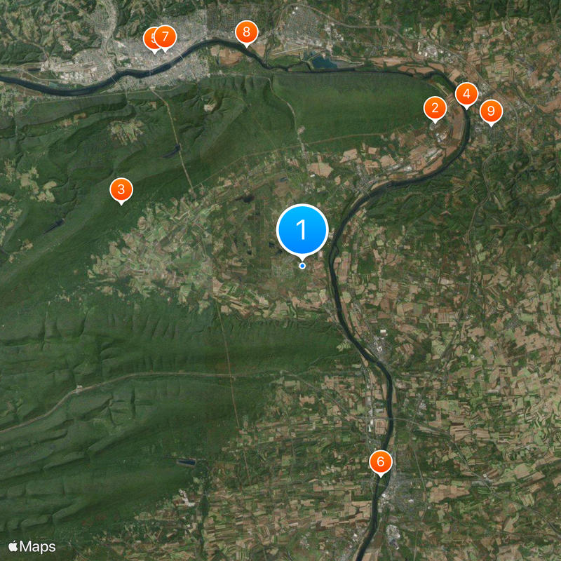 Federal Correctional Complex, Allenwood Map
