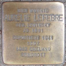 Stolperstein en memoria de Aurelie Lefebre