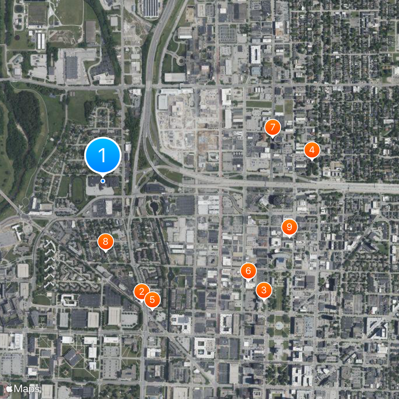 Crispus Attucks High School Mapa