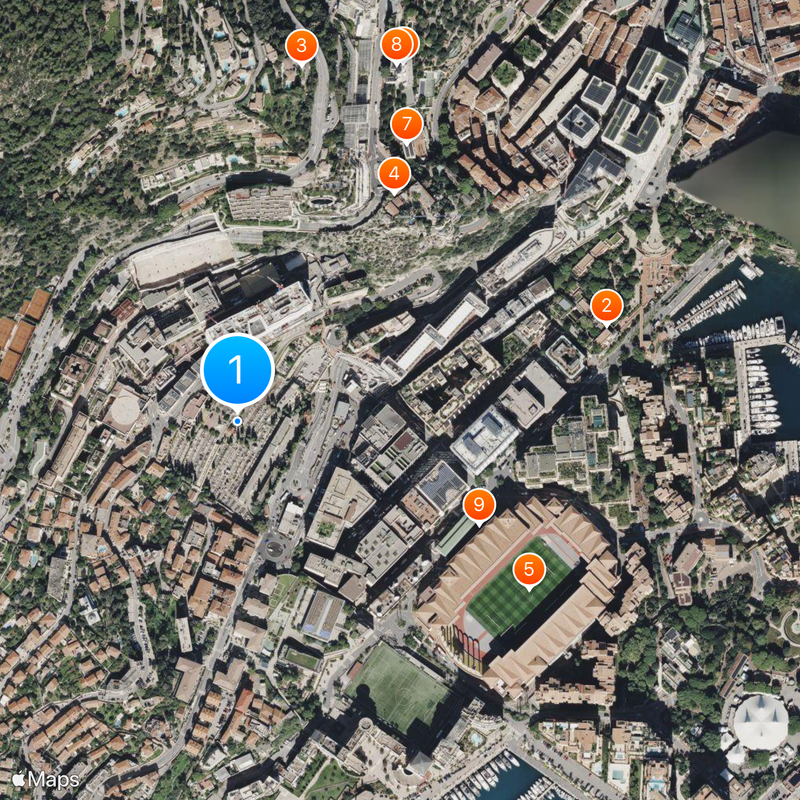 Monaco Cemetery Map