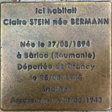 Stoleperstein à la mémoire de Claire Stein