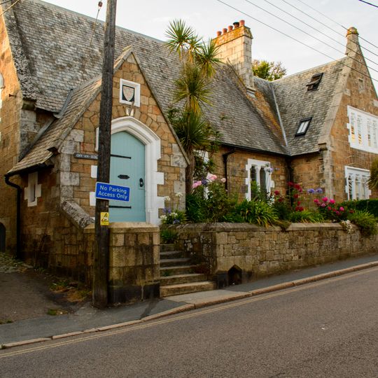 Chy-An-Scol And Old Schoolhouse Including Courtyard Walls At Front  Chy-An-Scol And Old Schoolhouse, Including Courtyard Walls At Front
