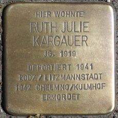 Stolperstein dedicated to Ruth Julie Kargauer