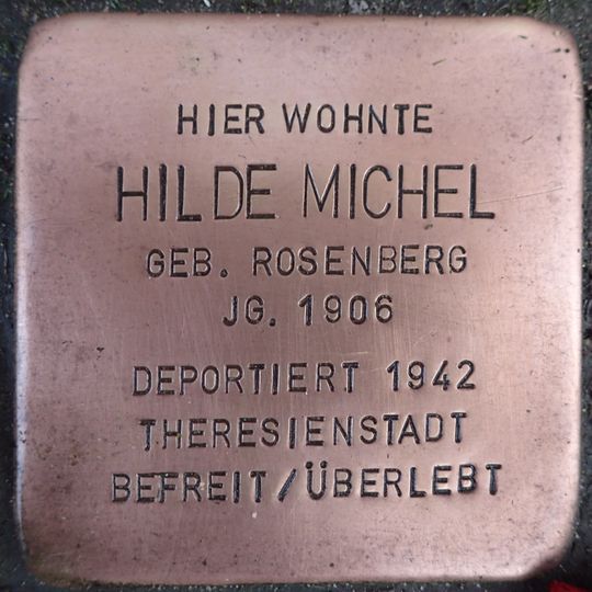 Stolperstein en memoria de Hilde Michel