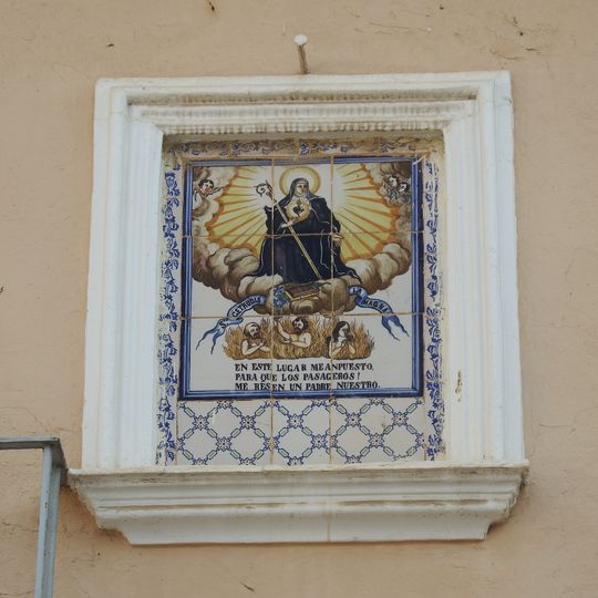 Ceramic panel of Saint Gertrude in Benimàmet