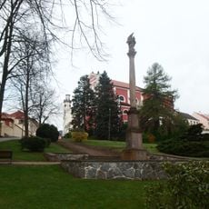 Maria column in Klášterec nad Ohří, Chomutovská, nearby the church