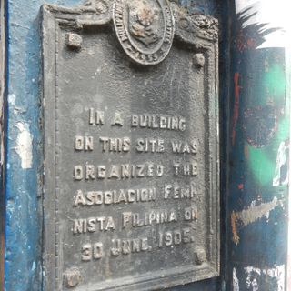 Founding site of the Asociacion Feminista Filipina historical marker