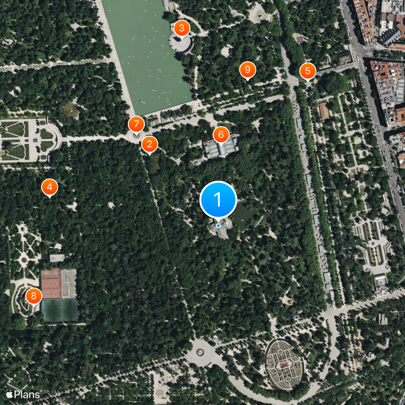 Palacio de Cristal Kaart