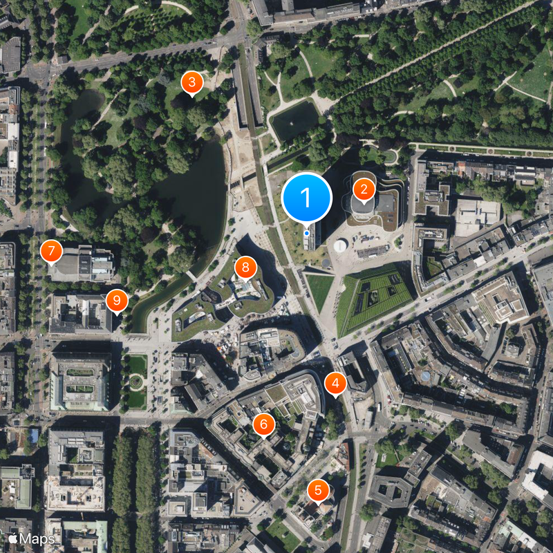 Dreischeibenhaus Karte