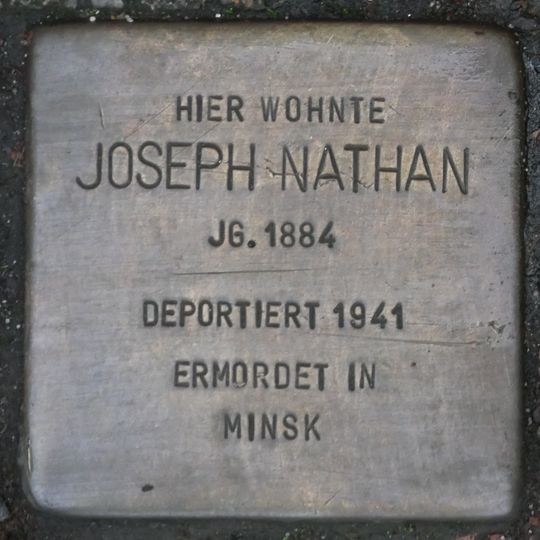 Stolperstein en memoria de Joseph Nathan