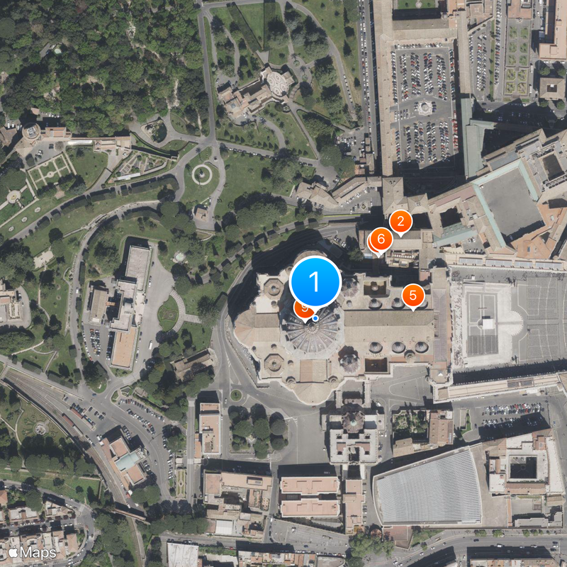 Bazylika św. Piotra Mapa