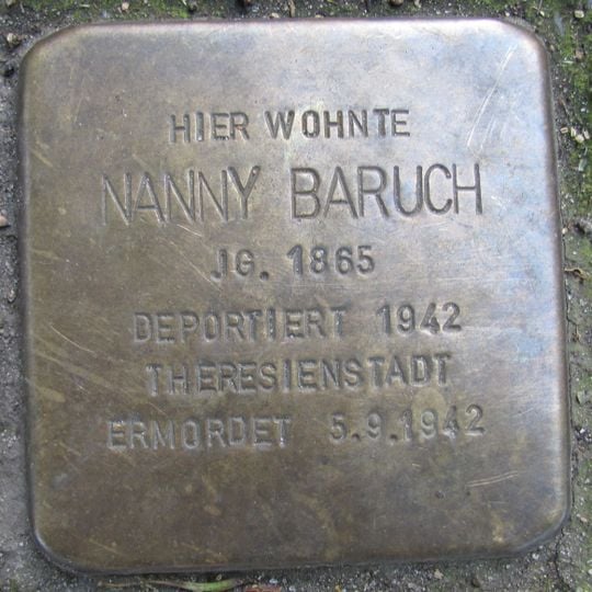 Stolperstein en memoria de Nanny Baruch