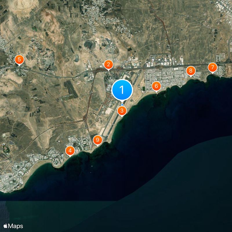 Luchthaven Lanzarote Kaart