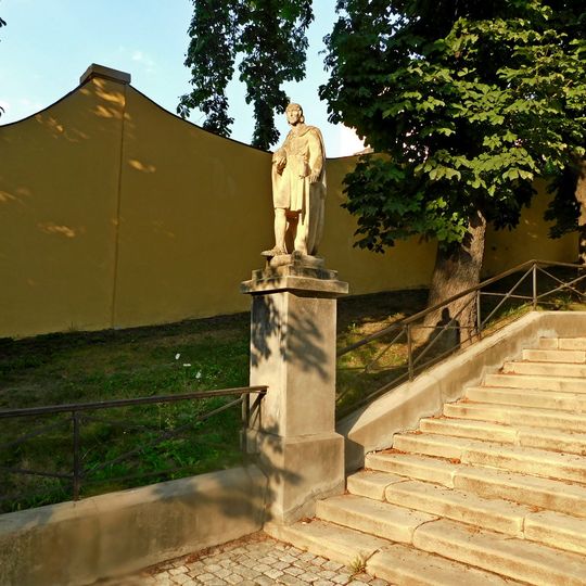 Socha svatého Václava před kostelem svatého Bartoloměje v Napajedlech