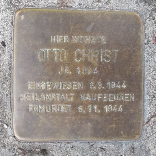 Stolperstein en memoria de Otto Christ