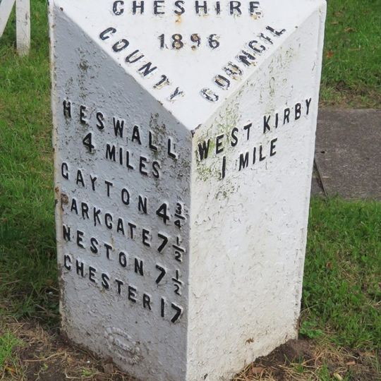 Milepost, just S of Gourleys Lane