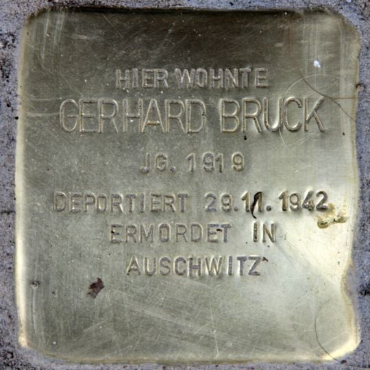 Stolperstein dedicated to Gerhard Bruck