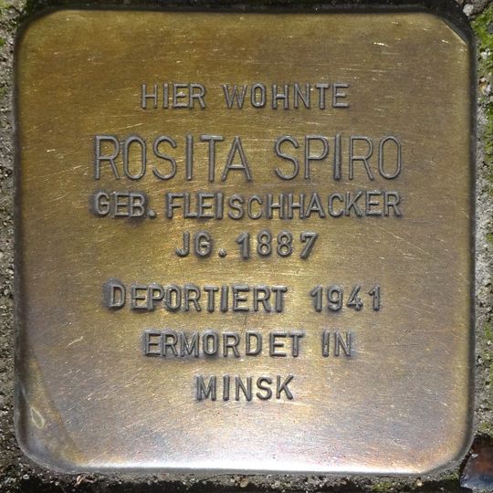 Stolperstein dedicated to Rosita Spiro