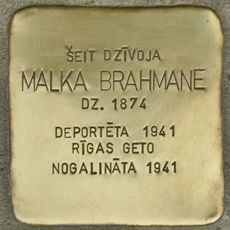 Stolperstein dedicated to Malka Brahmane