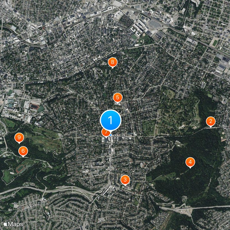 Squirrel Hill Map