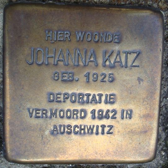 Stolperstein dedicated to Johanna Katz