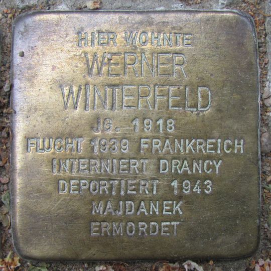 Stolperstein en memoria de Werner Winterfeld