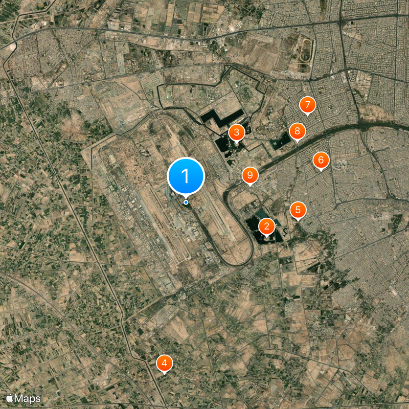 Baghdad International Airport Map