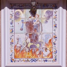 Ceramic panel of Our Lady of Mount Carmel