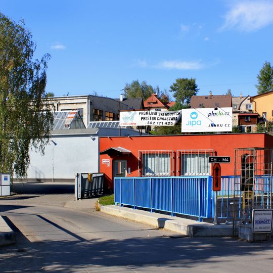 Bridge of Družstevní street over the Jeřice in Chrastava