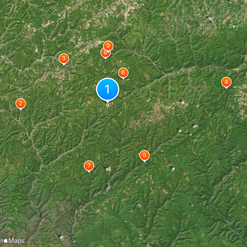 Cherry Springs State Park Kaart