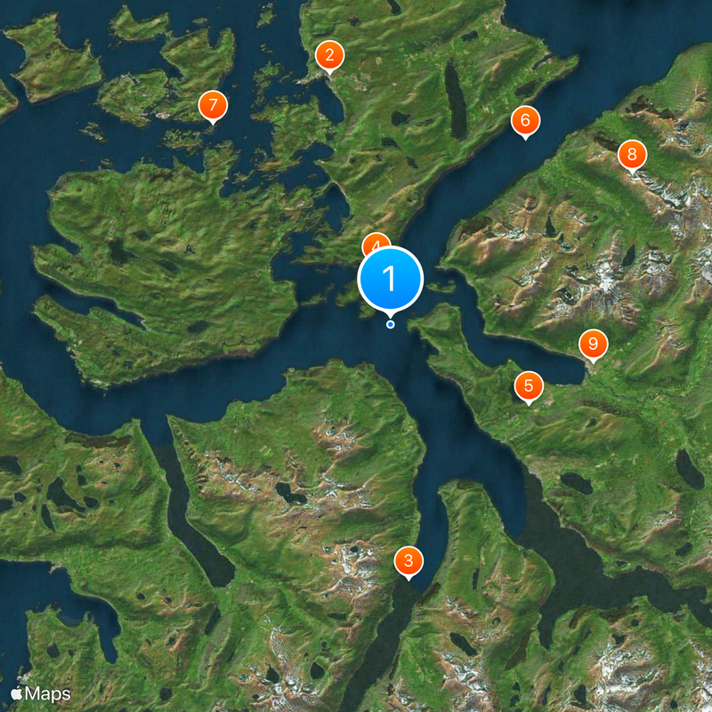 Eiksund Tunnel Map