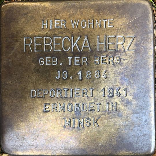 Stolperstein dedicated to Rebecka Herz