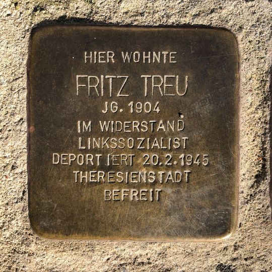 Stolperstein en memoria de Fritz Treu