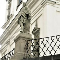 Socha svatého Václava na nároží rampy okolo kostela svatého Michala v Brně