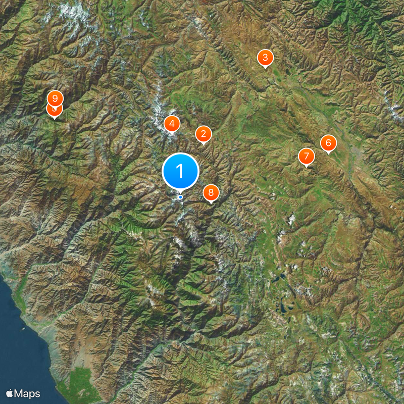 Cordillera Central Map