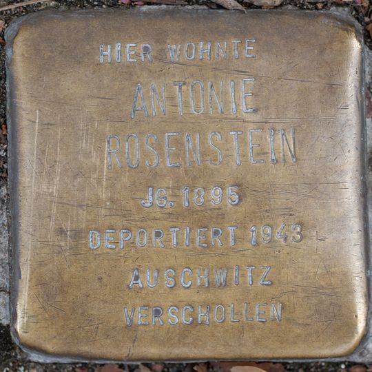 Stolperstein à la mémoire d’Antonie Rosenstein
