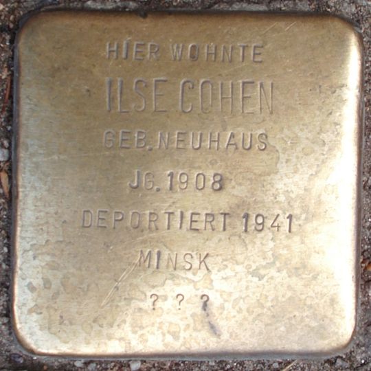 Stolperstein dedicated to Ilse Cohen