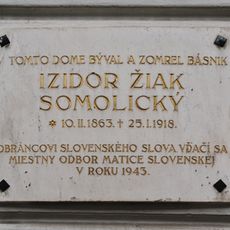 Meštiansky dom, tabuľa pamätná