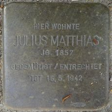 Stolperstein dedicated to Julius Matthias