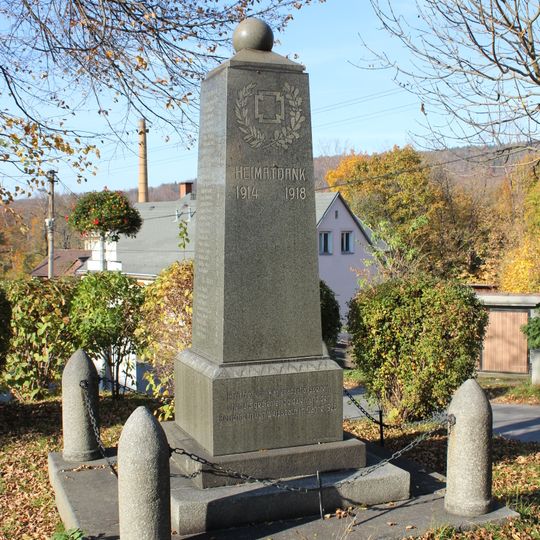 World War I memorial in Bílý Potok