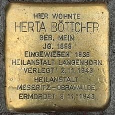 Stolperstein dedicated to Herta Böttcher