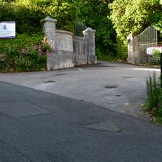 South Entrance Walls And Gate Piers To Trinity School, At Sx 9379 7391