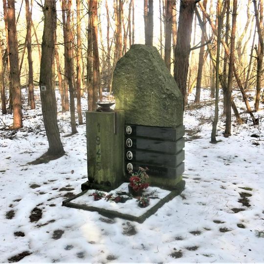 Pomník padlým v květnu 1945 v lese západně od Třebestovic