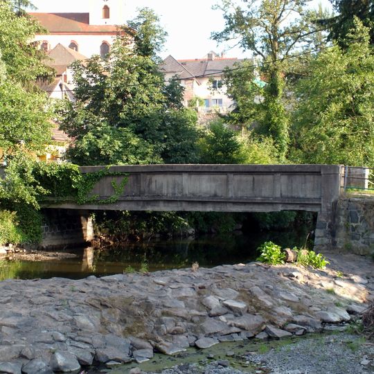 Bridge of Kostelní street over the Kocába in Nový Knín