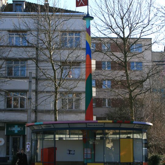 Bus shelter of the municipal transport services