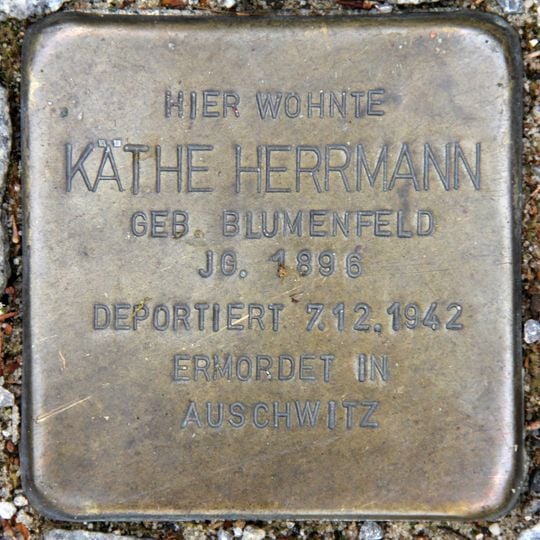 Stolperstein dedicated to Käthe Herrmann