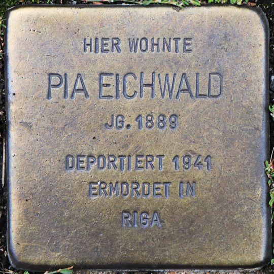 Stolperstein dedicated to Pia Eichwald