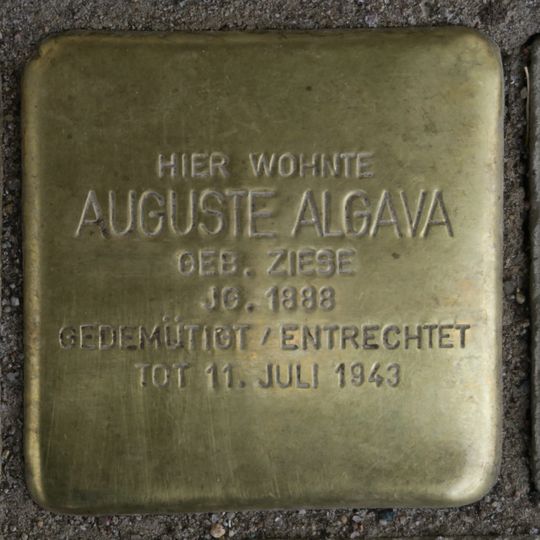 Stolperstein für Auguste Algava