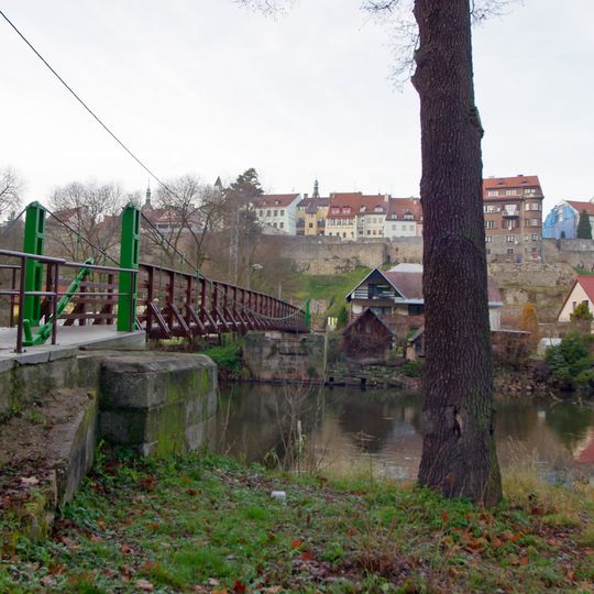 Lávka přes Ohři v Lokti