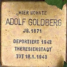 Stolperstein dedicated to Adolf Goldberg